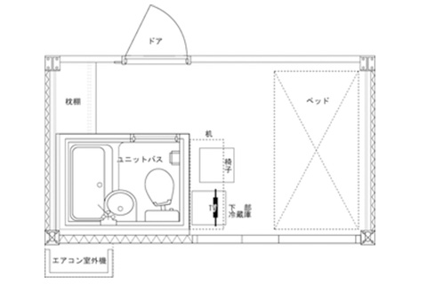 シングルルーム間取り